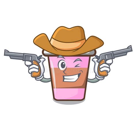 Cartoon Cowboy With Cup Of Coffee Stock Vector Illustration Of Coffee