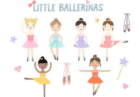 Little Ballerinas Clipart By The Little Cloud Thehungryjpeg
