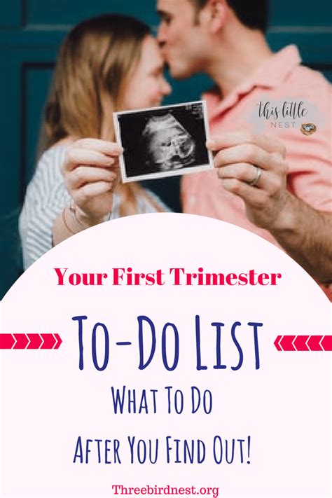 First Trimester To Do List This Little Nest