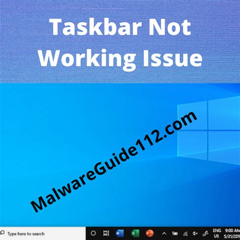 Taskbar Not Working How To Fix Malware Guide
