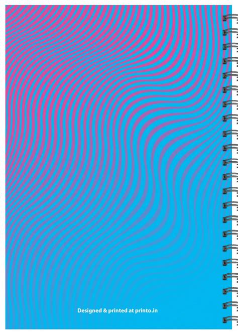 Pink N Blue Wavy Gradient Wiro Diaries Design Customize Online Printo