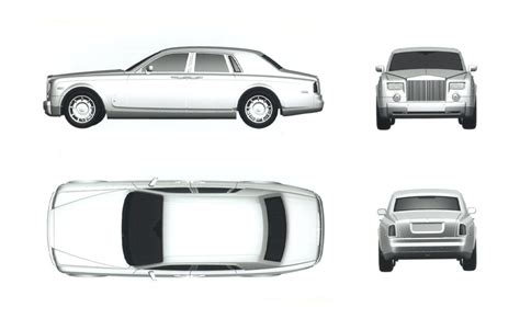 Rolls Royce Phantom Car Blueprints Rolls Royce