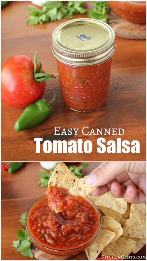 Make homemade salsa in a pinch by using canned tomatoes and green chiles and blend it up in your food processor! Canned Tomato Salsa | Kitchen Cents - Kitchen Cents