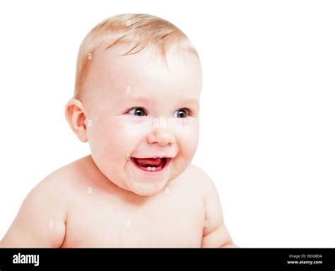 Cute Happy Baby Smiling Laughing Stock Photo Alamy