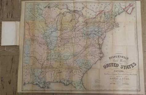 Disturnells New Map Of The United States And Canada