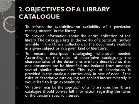 Theory Of Library Cataloguing