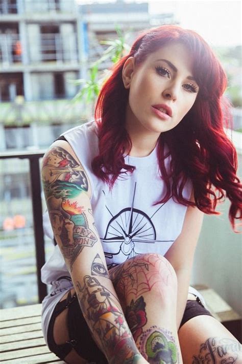 Deep Redhead Inked Beauty Just A Pretty Tattoo Reds Girl Tattoos