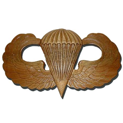 Us Military Parachutist Badge Jump Wings Wooden Plaque
