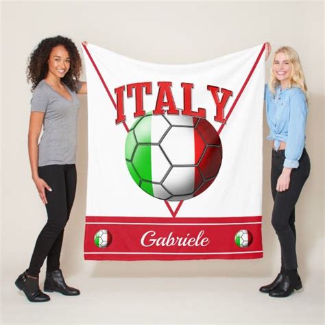 Nazionale di calcio dell'italia) has officially represented italy in international football since their first match in 1910. Italy Italian Flag Soccer Ball | Name Fleece Blanket ...