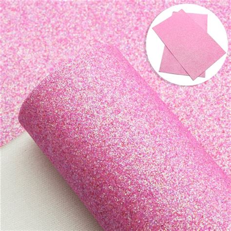 Pink Fine Glitter Fabric Sheet Fine Glitter Canvas Fine Glitter Sheet