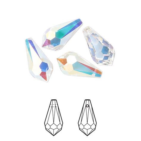 Drop Vintage Crystal Passions Crystal Ab X Mm Faceted Teardrop