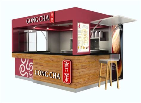 Outdoor Food Booth Kiosk For Beverage Bubble Tea And Fast Food