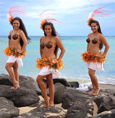 Tahitian Aloha Hula Supply Costumes H9 Coco Bra P3 Pareo Nh Hip2 Greenleaf Hau Hipband