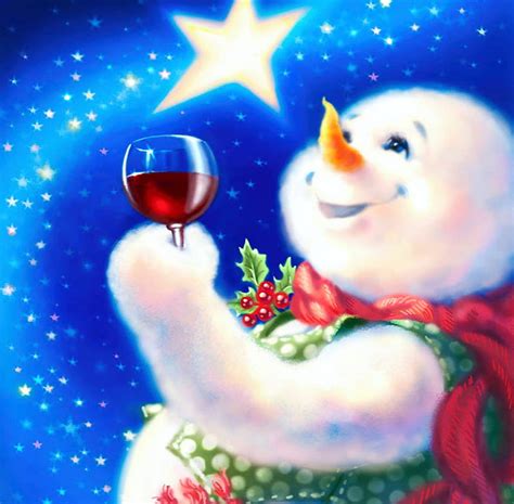 The Morning Star Snowman Decoration Christmas Glass Wine Hd