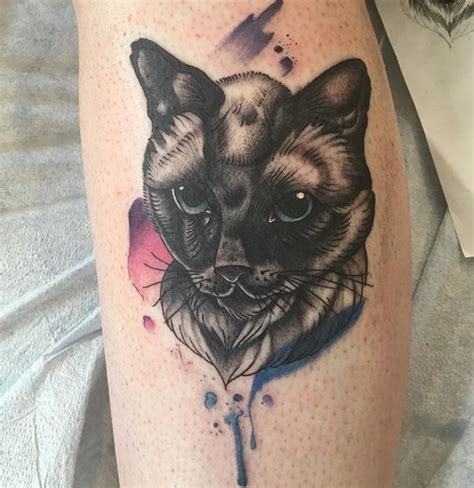 20 Best Siamese Cat Tattoo Designs Page 4 The Paws