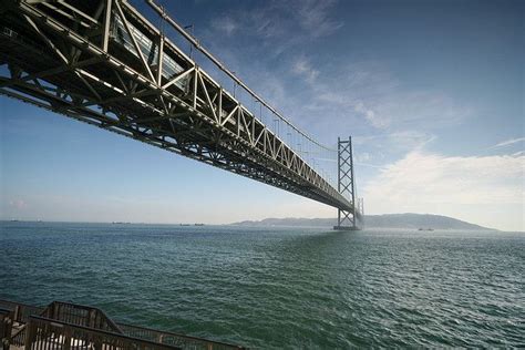 The Akashi Kaikyo Bridge Aka The Pearl Bridge Spans The Akashi Strait