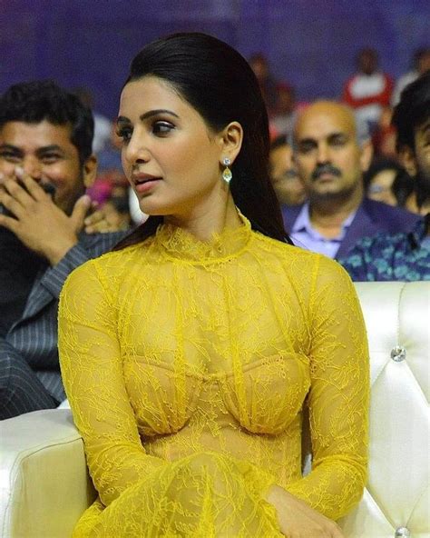 Samantha At Zee Cinema Awards In Yellow Dress Actress Album