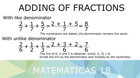There is no fraction sign or key. Adding Fractions — Math18