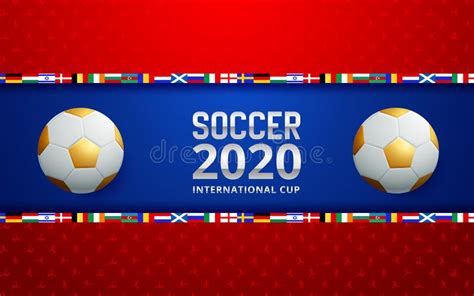 Football 2020 World Championship Cup Background Soccer Vector