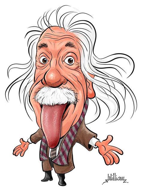Albert Einstein Esboços De Cartoons Arte Com Personagens E