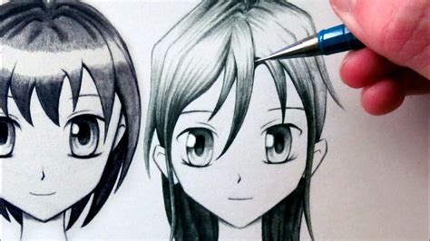 How To Draw A Manga Face Front View Female Youtube