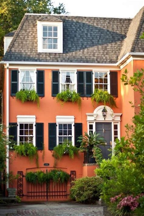 Orange Exterior House Paint Color Combinations House Exteriors