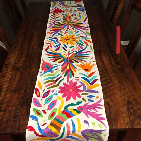 5x Otomi Hand Embroidered Table Runners