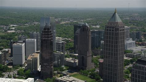 5k Stock Footage Aerial Video Of The Midtown Atlanta Skyline Buckhead