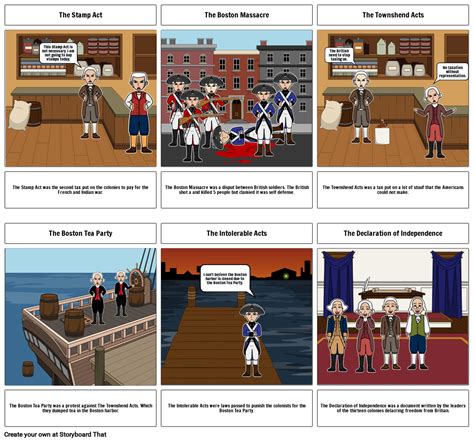 Revolutionary War Storyboard Storyboard By Dbarton42411