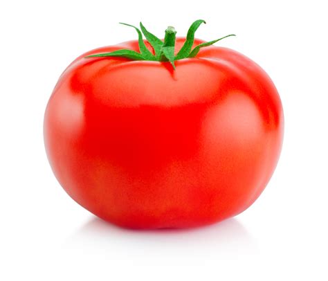 One Juicy Red Tomato Isolated On White Background Filme Für Die Erde