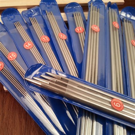 Free Shipping 44pcs/set 35cm Double stainless steel Straight knitting needles set Size 6 16-in ...
