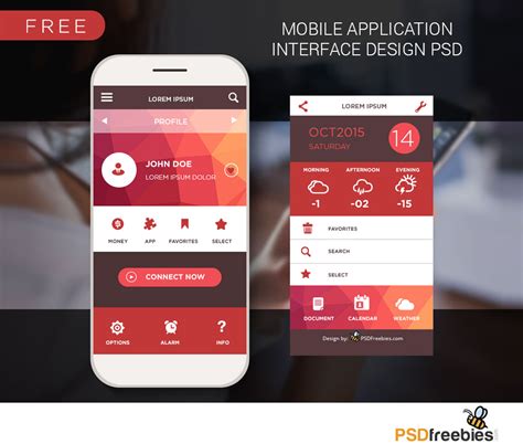 And these ui kits are more than just photoshop psd files—they contain complete working android source code! Mobile Home Screen UI Design Free PSD - Download PSD