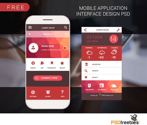 Your resource to discover and connect with designers worldwide. Mobile Home Screen UI Design Free PSD - Download PSD