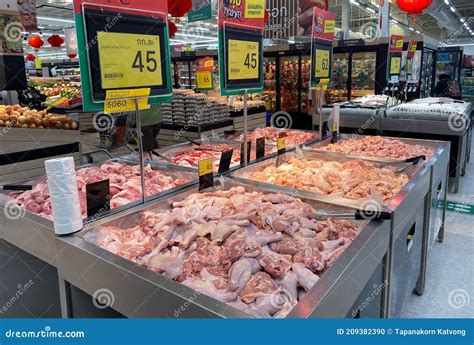 Meat And Fish Vendor In A Wet Market In Cubao Quezon City