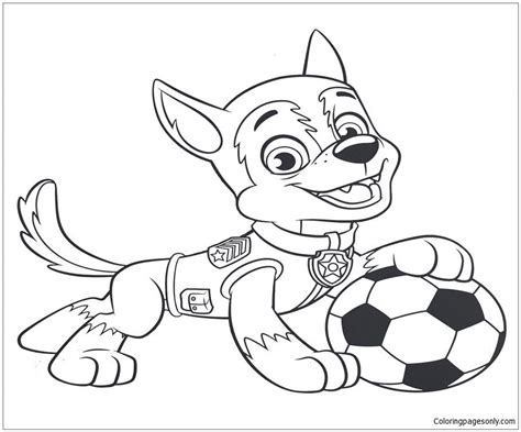 Tracker From PAW Patrol Coloring Page