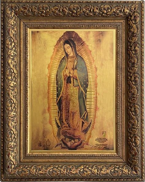 Cuadro Virgen De Guadalupe Copia Fiel Autorizada Lamina Oro Mercado Libre