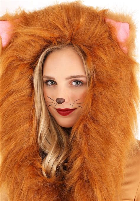 Womens Hooded Lion Costume