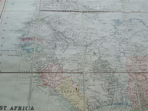London Atlas Map Of West Africa Showing The British Possessions De