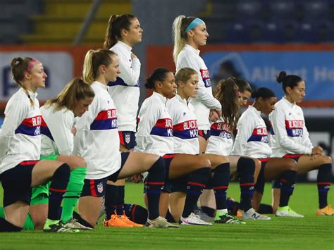 It medaled in every world cup and olympic tournament in women's s. 9 of 11 USWNT starters kneeled during the national anthem ...