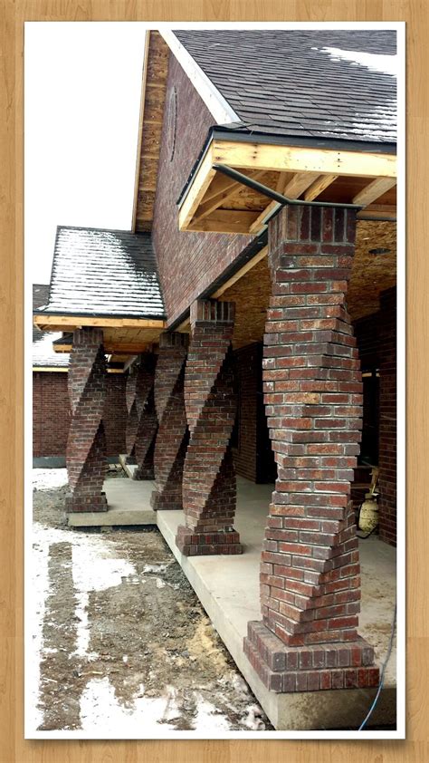 Twisted Brick Columns Arquitetura Em Tijolo Construção De Casas