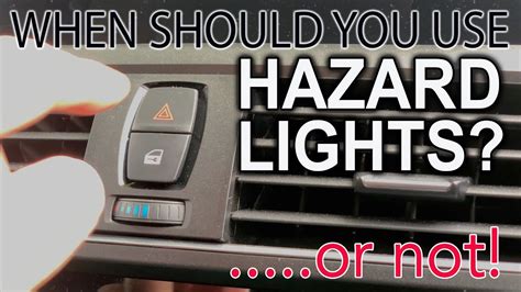 When Should You Use Hazard Lights Or Not Youtube