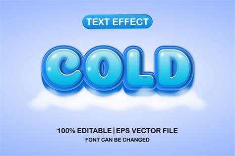 Cold Text Effect Vector Free Download