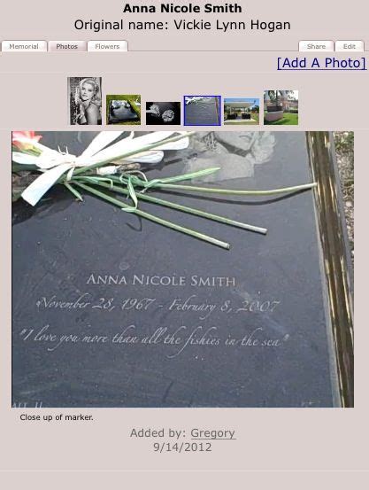 Anna Nicole Smith Grave Site Plot In The Bahamas Next To Her Son