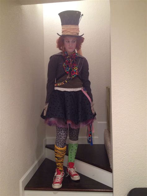 Diy Mad Hatter Costume With Skirt Disney Halloween Costumes Scary