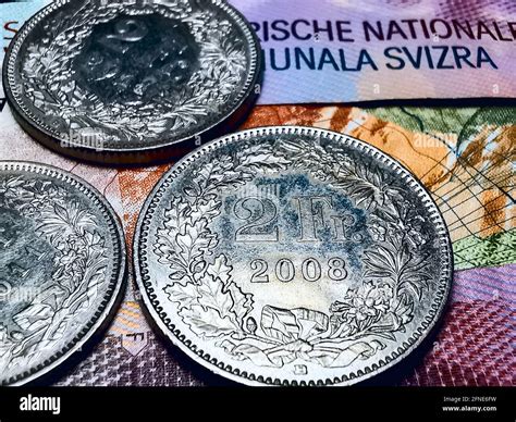 Coins And Swiss Francs Banknotes Stock Photo Alamy