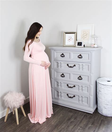 The Perfect Maternity Dress For Baby Showers From Pink Blush Shop With Kendallyn