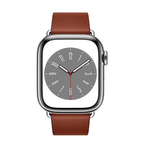 apple watch series 8 gps cellular boîtier en acier inoxydable argent de 41 mm bracelet