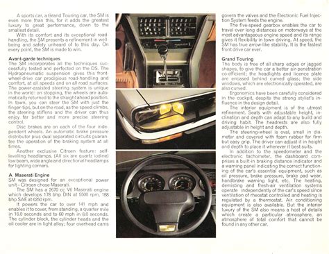 1972 Citroen SM Brochure