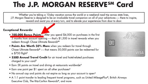Morgan is seeking talented, ambitious, and creative candidates for the role of product sales specialist (pss) for commercial card in our corporate and investment bank sales team. JPM Reserve Card 100,000 Bonus Confirmed! Full Offer Details Included (JP Morgan Card) - The ...