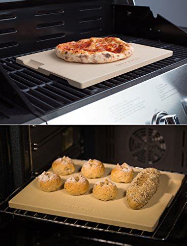 Extra thick best pizza stone set for oven or grill. ROCKSHEAT Pizza Stone Made of Cordierite for Pizza & Bread ...